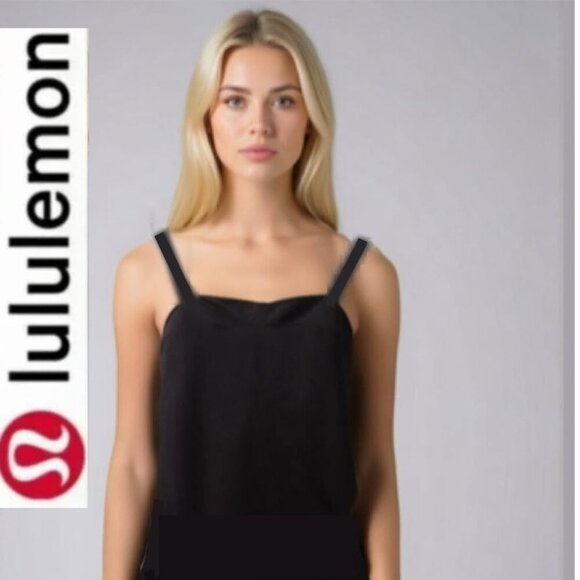 Lululemon Black Tank Top with bra size 6 - Picture 1 of 11